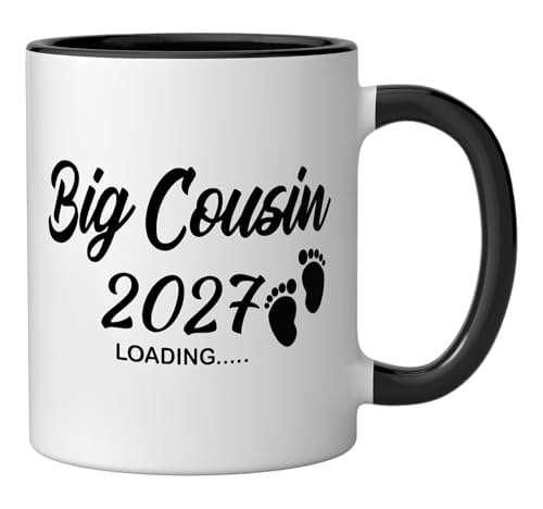 Big Cousin Loading 2027 Baby Announcement Mug Cerámica miniatura 2