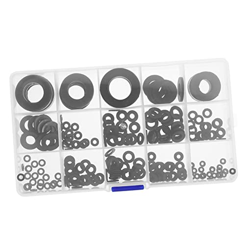 Rondelles plates noires en plastique 215 pièces lavabo et robinet cuisine