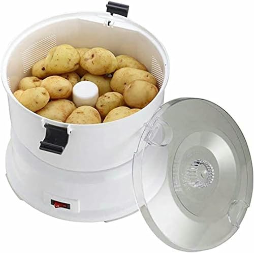 GZYHDC Pelador de Patatas rotatorio, máquina peladora de Patatas eléctrica, Limpiador automático de Frutas y Verduras, pelador de Patatas automático, fácil de Usar y Limpiar, para el hoga