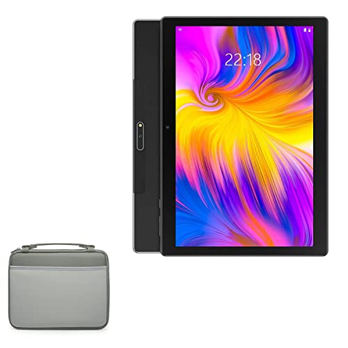 BoxWave Case Compatible with Winsing Android Tablet KTLA (10 in) - Hard Shell Briefcase, Slim Messenger Bag Briefcase Cover Side Pockets - Pewter