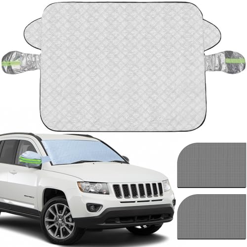 Car Windshield Sun Shade, Side Window Sunshade, UV Reflective Heat Insulation Windshield Protector Covers, Universal Fit, Foldable Thicker Sunshades for Sedan SUV Wind Shield