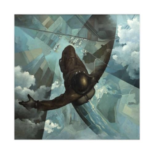 Impression toile Before The Parachute Opens Tullio Crali une décoration murale premium