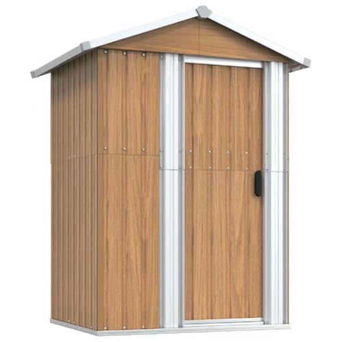 vidaXL Gartenhaus Braun 126x97,5x177 cm Verzinkter Stahl