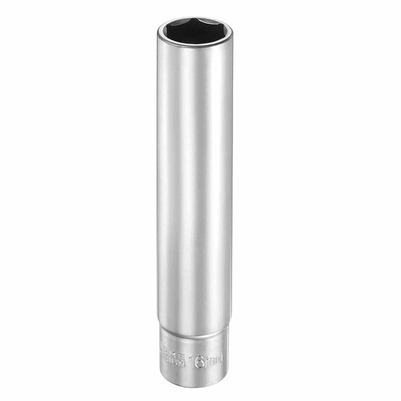 HARFINGTON Soquete Sextavado Profundo de 6 Pontos, Encaixe de 9,5 mm (3/8 pol.), 16 mm e 120 mm de Comprimento