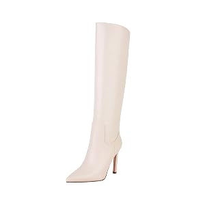sun gurg Womens Knee High Boots Stiletto High Heels Sexy Zipper Knee Boots