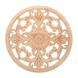 Appliques en bois : les motifs sculptés en bois semblent très classiques et élégants, ayant de bons effets décoratifs, applique de porte
