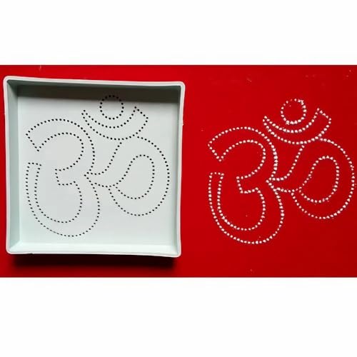 Image of Craftam Different Design Ready to Draw Rangoli Making Stencils - 12 Pcs Plastic Stencils for Floor Decoration, Easy Diwali Rangoli Art Tools (3x3 Inch Each)