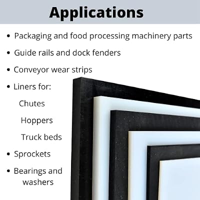 BuyPlastic Repro Black UHMW Polyethylene Plastic Sheet 3/16 x 12 x 12, Ultra High Molecular Weight Polyethylene Board, Size 11.75 in x 11.75 in