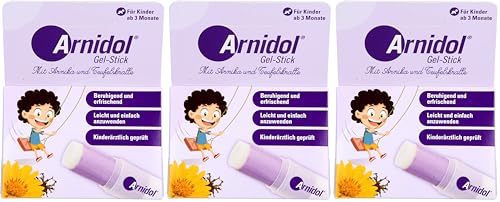 Arnidol - Gel Stick, Calma, Refresca y Reconforta la Piel, Efecto Frío, con Ingredientes de origen natural como Árnica y Harpagofito, Apto a Partir de los 3 Meses de Edad - 15 g (Paquete de 3)