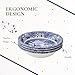 Spode Blue Italian Ascot Cereal Bowl Set of 4-8-Inch Earthenware Bowls with Oriental Design, Dishwasher & Microwave Safe Tableware for Breakfast, Soup, Rice, Dessert - Blue & White Dinnerware
