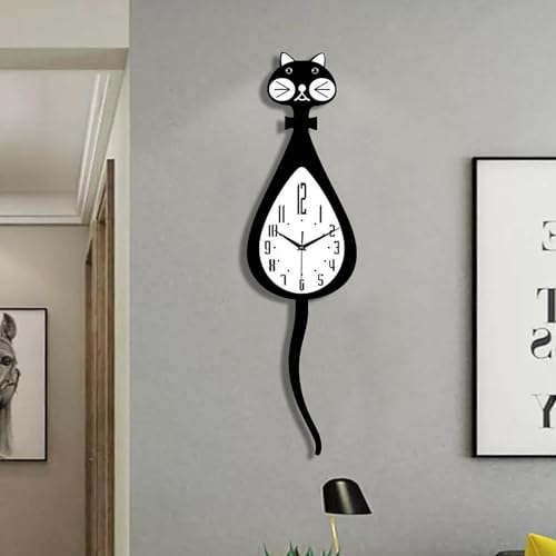 Horloge murale chat silencieuse pour apaiser la décoration murale - 3