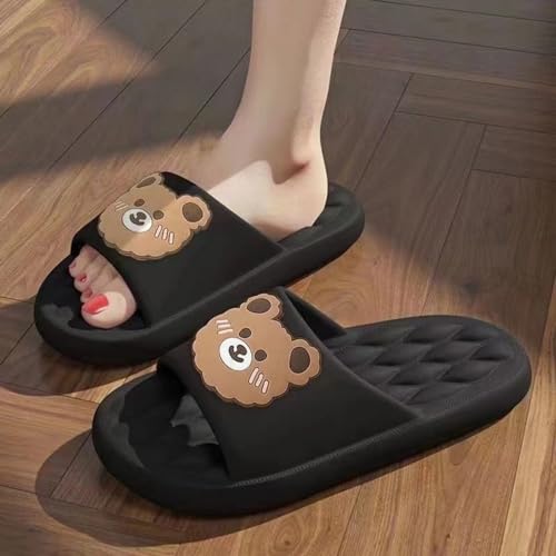 Bear Slippers for Women Men Indoor Slides Sandals Cute Cartoon Animal House Slippers Couple Thickened Sole Home Slippers Comfy House Shoes Outdoor Shoes2