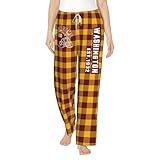 Belzphe Custom Flannel Pajama Pants Personalized Name Number Comfort Warm Plaid Home Lounge Pants with Pockets Drawstring