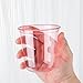 Xuelimei 50pcs 12oz Disposable Stemless Glasses,PET Disposable Drinking Cups,Cold Party Clear Plastic Wine Glasses for Parties Birthday,Wedding,Meeting,Christmas Party Supplies. (Pink)