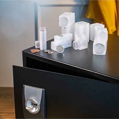 Lighthouse - Square Coin Tubes - Convenient Push Top, Virtually Unbreakable, Acid Free And Archival Quality - Coin Tubes For Us Dimes, 10 Pack #TOP2