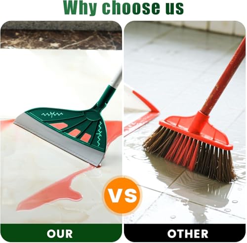 Image of Magic Air Silicone Broom Sweeper, Multifunction Silicone Broom, Household Squeegee for Floor Cleaning, Bathroom, pet Hair, Blue Dog Brush Set（Green）