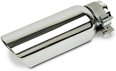 Black Horse Muffler Tip compatible with 0 Universal 0 3in inlet 4in outlet 10in length Chrome Stainless Steel MT-RR01SS