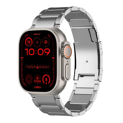 Bracelet en titane pour Apple Watch Ultra 2, métal de qualité premium et finitions robustes