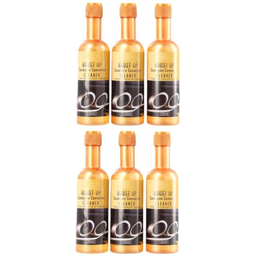 6 Pcs Catalytic Converter Cleaner Auto Parts Engine, 120ML Exhaust System Pipe Carbon Removal Cleaner Treatment Additive Oil, Fuel System Treatment Oil Additive for Gas and Diesel Car