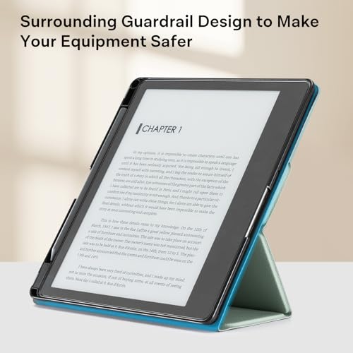 Image of CoBak Stand Case for Kindle Scribe - Premium Folio Leather Cover with Pen Holder, Auto Sleep /Wake - Compatible with 10.2 Inch Kindle Scribe (2022 /2024 Release) | Premium