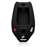 Massimiliano Incas Dobrev Silicone Remote Car Key Fob Cover Case Skin Protector for 2016 2017 2018 BMW 7 Series G11 G12 730i 740i 750i 760 i8 Car Remote Key with Display (Black)