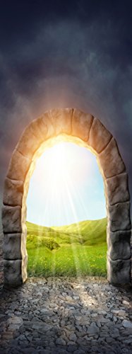 Windowpix Doorpix 30X80 Door Mural Wrap Matte Bubble Free Majestic Heavenly Entrance - Peel And Stick - Easy-To-Clean, Durable #TOP2