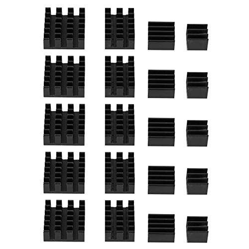Fafeicy ヒートシンク Raspberry Pi 3B+/4B用 アルミニウム 20個セット