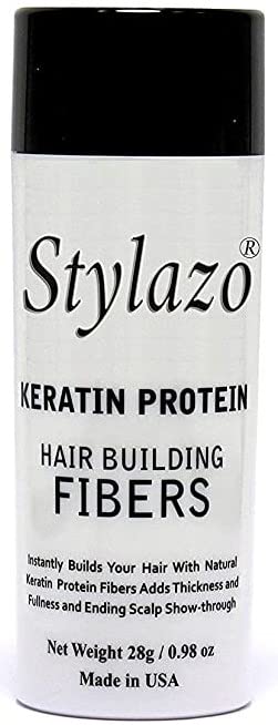 Fibers For Thin & Fine Hair Thickening Fibers, Fuller Looking Hair For Men 28 gram (Black)