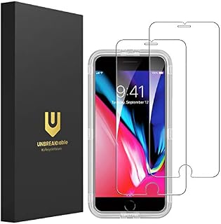 UNBREAKcable iPhone 8/7/6s/6 Glass Screen Protector [2 Pack], 2.5D Double Defense Series Premium Tempered Glass for iPhone 8/7/6s/6 [Anti-scratch, Anti-fingerprint, Bubble Free and Case-friendly]