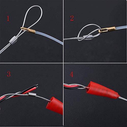RUNCCI-YUN 15M Kabel-einziehband|Elektrische Draht Einfaedler Kabellauf Stangen Einziehbands Ziehen|Ø3 mm Einziehdraht Kabel|kabeleinziehhilfe
