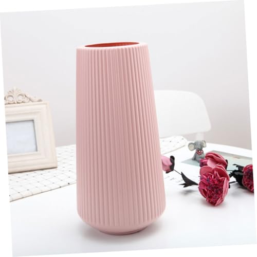Jarrones de plástico nórdicos Vaguelly con diseño minimalista para flores artificiales en pack de 2 5
