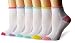 Jefferies Socks Big Girls' Performance Tech Quarter Socks  (Pack of 6)