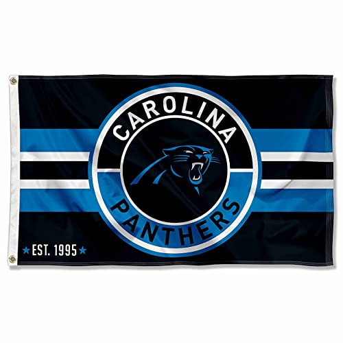 Carolina Panthers Patch Button Circle Logo Flag Large 3x5 Banner