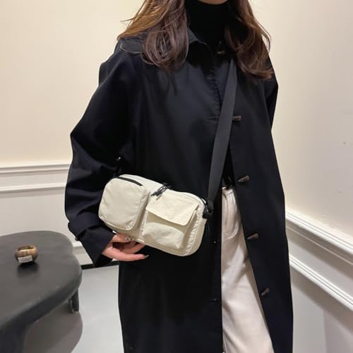 Image of Small Nylon Crossbody Bags for Women Men With Drawstring Cell Phone Purse Wallet Handbags with Inner Compartments