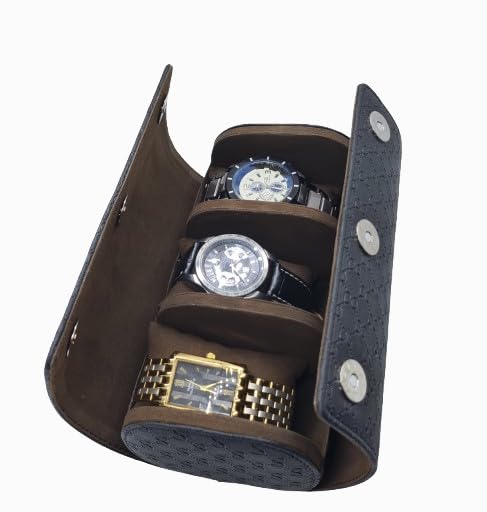 essart Luxury Watch Storage Case – Premium Leather Organizer Box for Exclusive Timepieces, Elegant Display & Protection for Collectors (WR-1013-D-Black)