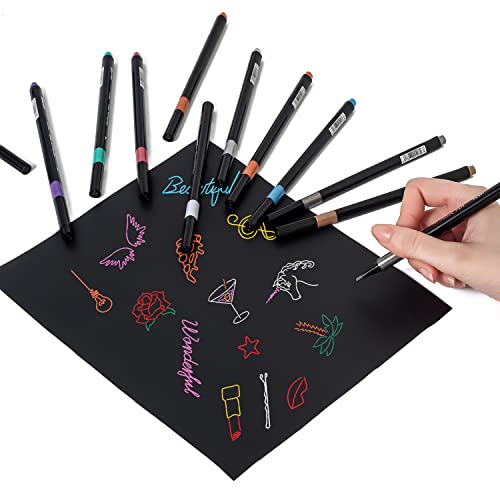 Yuancheng Metallic Marker Pens - Set Of 10 Medium Point Metallic Markers For Rock Painting, Black Paper, Card Making, Scrapbooking Crafts, Diy Photo Album #TOP6