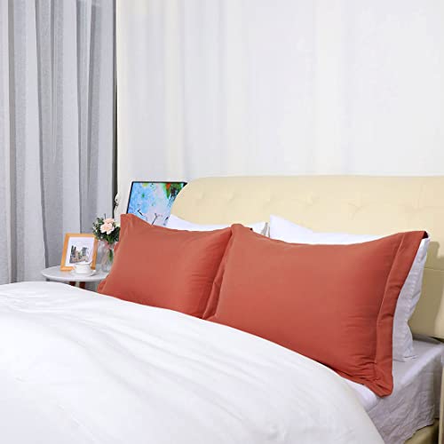 image for sourcing map Pillow Shams 2 Pack Soft Brushed Microfiber Envelope Clos