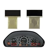 Mthyolix LCD Display Screen Replacement for Mercedes-Benz E-Class(W210) C-Class (W202) CLK-Class (W208) SLK-Class (R170) Speedometer Instrument Cluster Pixel Missing Repair (Left + Right)