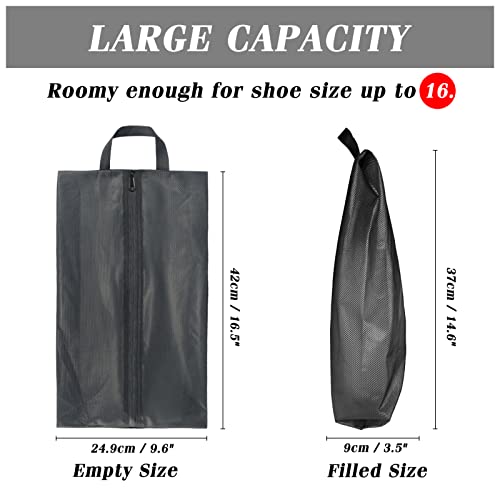 2 Pack Travel Shoe Bag, Large Shoe Travel Bags For Packing, Portable Shoe Storage Organizer Pouch For Men Women, Water-Resistant Lightweight Golf Soccer Sneaker Boots Shoes Bag - Black #TOP2
