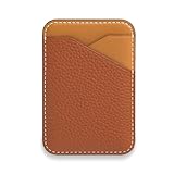 [COGURE] コグレ カードケース MagSafeウォレット 背面ポケット 本革 スリム 強力マグネット内蔵 iPhone16/15/14/13/12 Pro Plus Promax 対応 MagSafe搭載ケース対応 ギフトボックス付き COPMCH キャラメル+ゴールドブラウン
