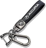 BFIVEANTE Leather car Keychain Set for Acura CDX NSX RDX RLX TLX TLX-L Men and Women Family Present Keychain Key Ring Lanyard Accessories (Black)