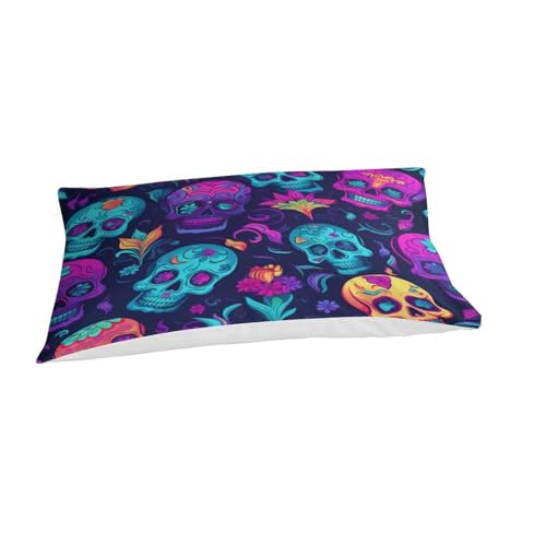 Linge de lit crâne 3D ensemble de literie microfibre housse de couette single - 5
