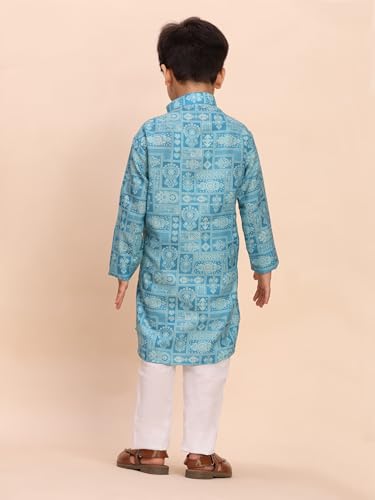 Image of Pro-Ethic Style Developer Boys Heavy Cotton Printed Kurta and Pajama Set for Kid's Ethnic Wear (S-280)