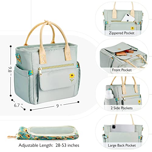 Glorieroo Deluxe Lunch Bag Women - Leakproof Insulated Lunch Box For Women 2023 Newest Gifts Wetproof Multipocket Lunch Tote Bag With Removable Strap For Work/Picnic #TOP2