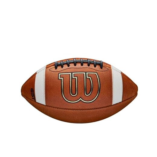 Wilson GST Leather Game Football - Brown, Junior Size