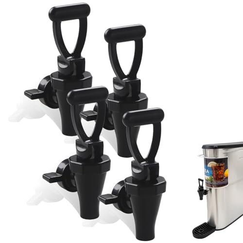 4 Pack 03260.0002 Replacement Faucet Kit for Tea Dispenser Reusable Spigot for Tea Urn with 4 Wing Nut and 4 C-Ring by MUGLIO