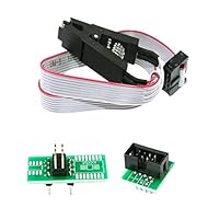 JZK SOIC8 SOP8 Testclip für EEPROM 93CXX / 25CXX / 24CXX Incircuit Programmierung + 2 Adapter SOIC8 SOP8 Testclip mit Adapter