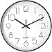 LENRUS 12 Zoll Wall Clock Modern Quartz Lautlos Wanduhr mit Arabisch Ziffer Wanduhren Ohne Ticken Wohnaccessoires Deko (Schwarz)