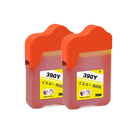 J-ECO製 GI-390Y イエロー 染料 2本セット キヤノン用 角型 互換