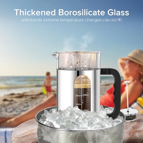 Quqiyso HT01 French Press Coffee Maker, 304 Stainless Steel Cold Brew Coffee Maker thumb #1